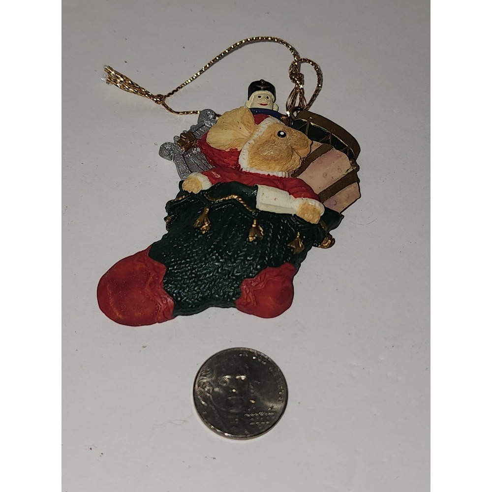 Vintage Mouse in a Christmas Stocking Christmas Tree Ornament‎